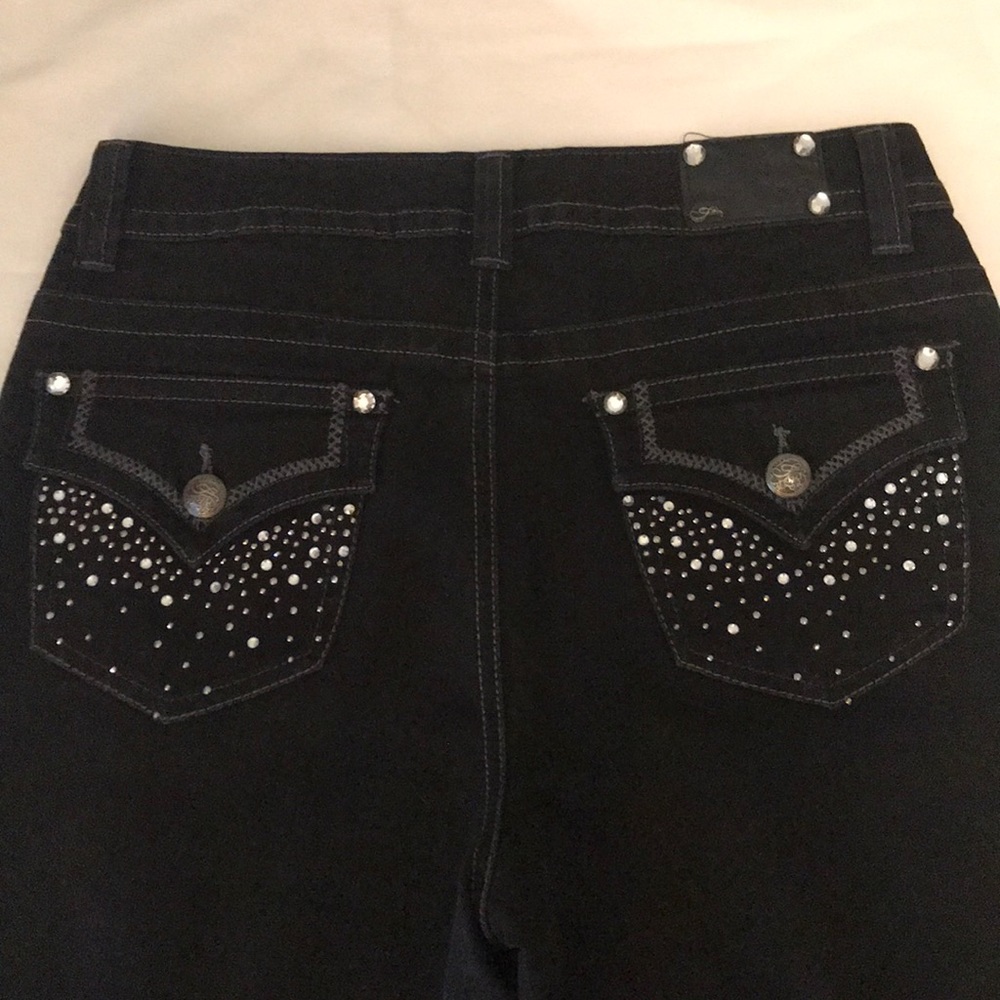 Style & Co Embellished Black Jeans